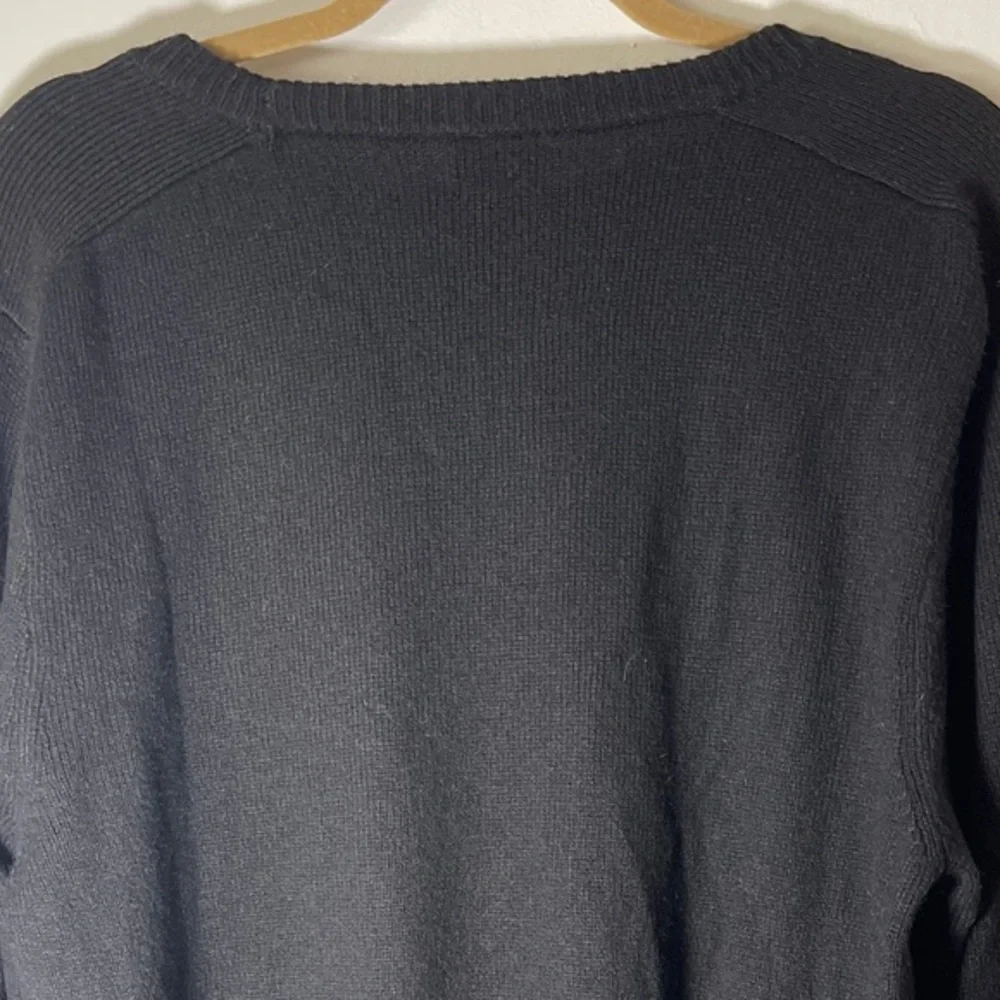 J.Crew Navy Blue Crewneck Merino Wool Sweater with Elbow Patches‎